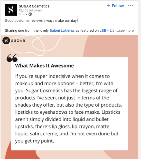 Sugar Customer Review.png